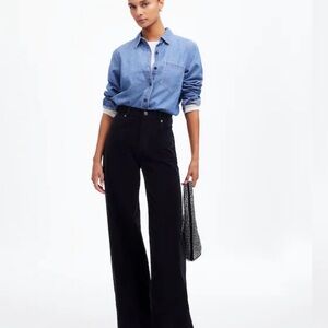 Madewell Black Flare Corduroy Pants
